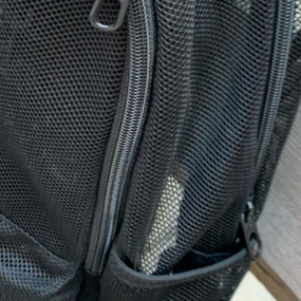 Nike Brasilla Mesh Backpack Black White Logo Swoosh Unisex School Concert Travel - Picture 11 of 16